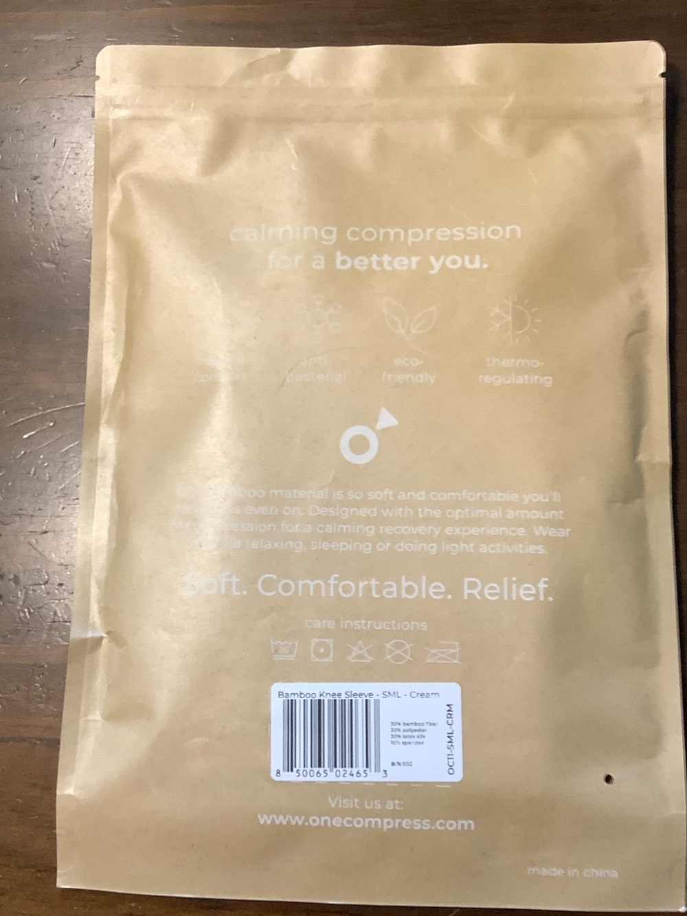 Onecompress Bamboo Knee Sleeve-Size Small - Picture 4 of 5